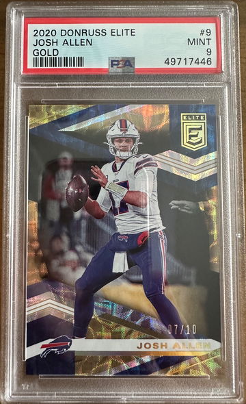 2020 Josh Allen Donruss elite gold (pop 1)  #/10