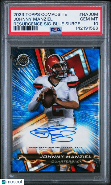 2023 Topps Composite Resurgence Signatures Johnny Manziel #RAJOM Blue PSA 10