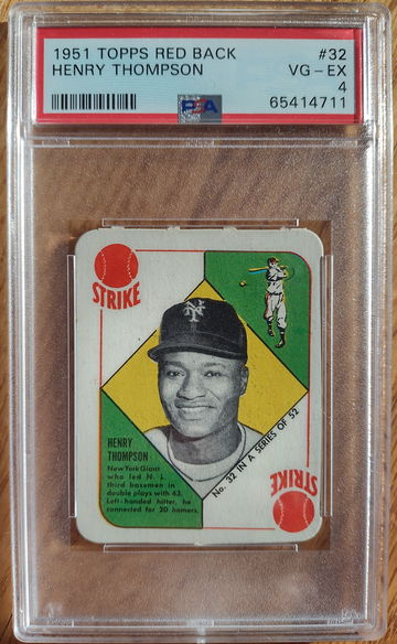 1951 Topps Red Back Henry Thompson PSA 4
