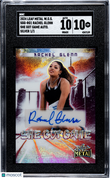 2024 Leaf Metal Women Of Sport Rachel Glenn #SGG-RG1 She Got Game Autograph Silver SGC 10 Auto 10