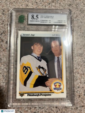 1990-91 Upper Deck Jaromir Jagr #356 Rookie Mnt 8.5