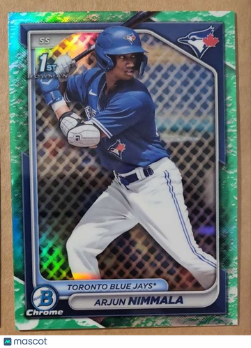 2024 Bowman - Chrome Prospects Lunar Glow Refractors Arjun Nimmala #BCP-142