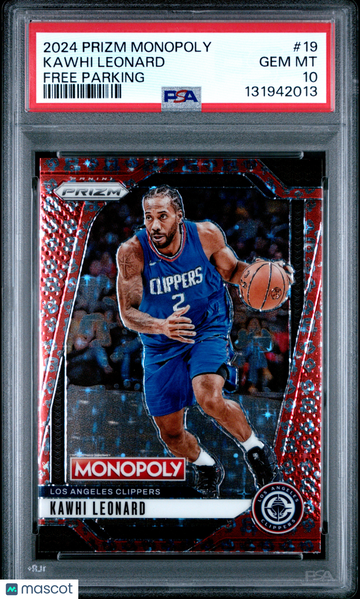 2024 Panini Prizm Monopoly Kawhi Leonard #19 Free Parking PSA 10