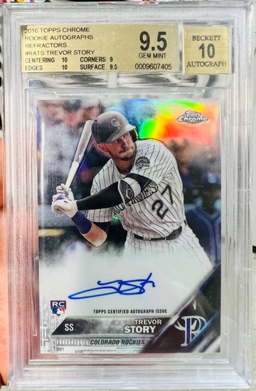 2016 Topps Chrome Refractor /499 Trevor Story BGS 9.5/10