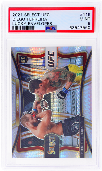 2021 Panini Select UFC Diego Ferreira Lucky Envelopes #119 2/8 PSA 9 RC
