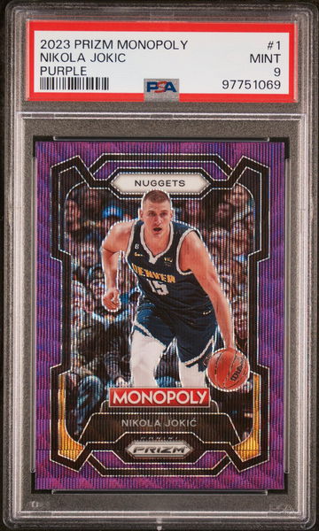 2023 Panini Prizm Monopoly Purple Prizm Nikola Jokic #1 PSA 9