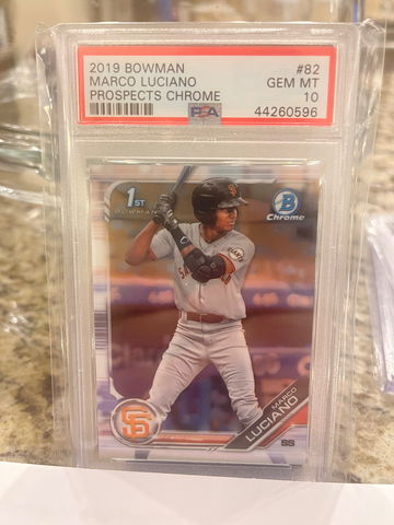 2019 Bowman Chrome Marco Luciano PSA 10