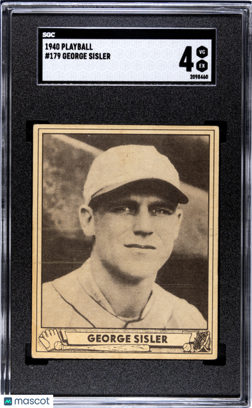 1940 Playball George Sisler #179 SGC 4