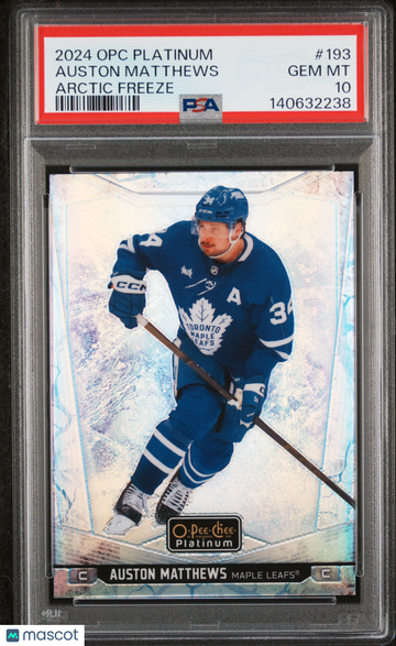 2024-25 O-Pee-Chee Platinum Auston Matthews #193 Arctic Freeze /99 PSA 10