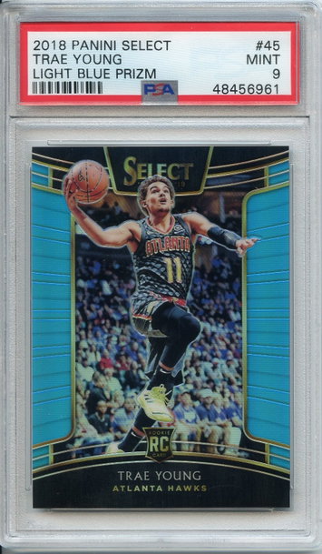 Trae Young Select Light Blue PSA 9 NEP