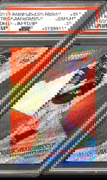 2017 Panini Black Frida #57 Patrick Mahomes II Rapture 6/10 PSA 10