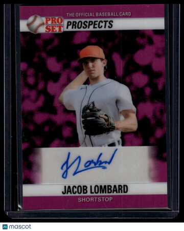 2026 Pro Set Metal - 1990 Pro Set Autographs Prismatic Pink Jacob Lombard #90A-JL2 AU SN