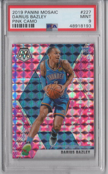 2019 Mosaic Darius Bazley Pink Camo PSA 9