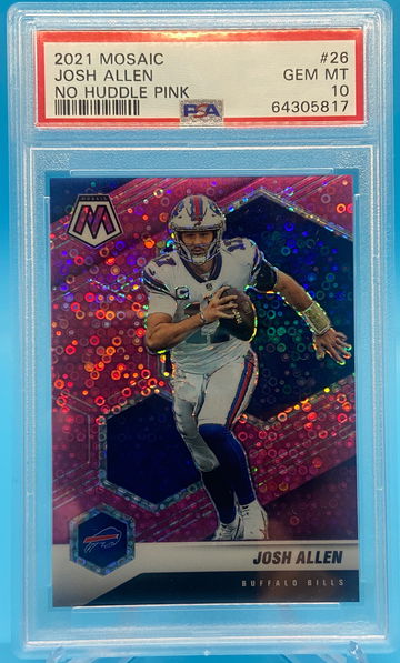 2021 Mosaic No Huddle Pink Josh Allen 5/20 PSA 10 (pop 3)