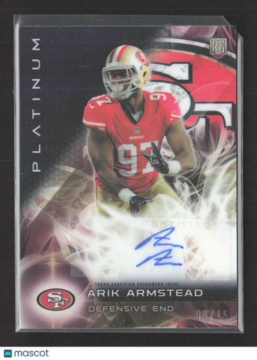 2015 Topps Platinum Arik Armstead #AR-AAR /15 RC