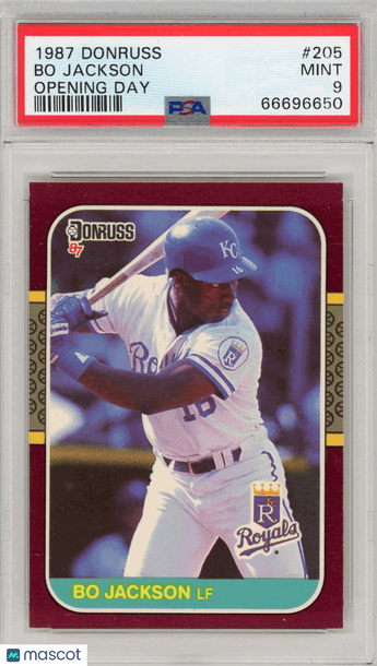 1987 Donruss Opening Day Bo Jackson #205 PSA 9
