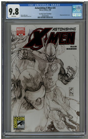 Astonishing X-Men 25 CGC 9.8 San Diego Comic-Con Edition Bianchi Wolverine cover 