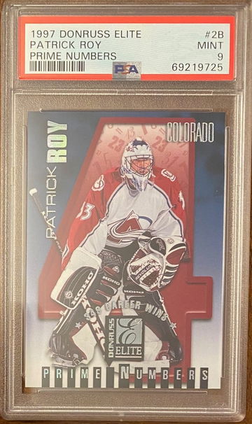 Patrick Roy - 1997-98 Donruss Elite Prime Numbers #2B  /309 - PSA 9