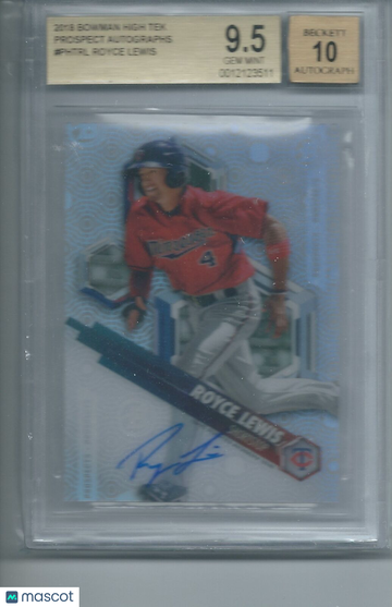 2018 Bowman High Tek Prospect Autographs Royce Lewis #PHTRL BGS 9.5 Auto 10