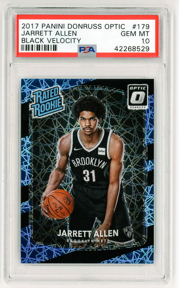 2017 Panini Donruss Optic Jarrett Allen Black Velocity /39 PSA 10