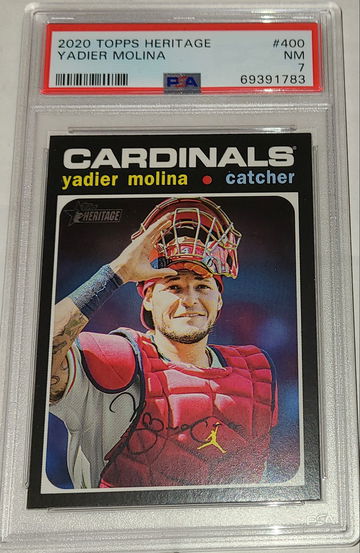 2020 Topps Heritage Yadier Molina PSA 7