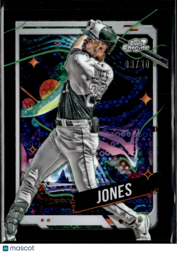 2024 Topps Chrome Cosmic Nolan Jones #59 Black Eclipse Refractor /10