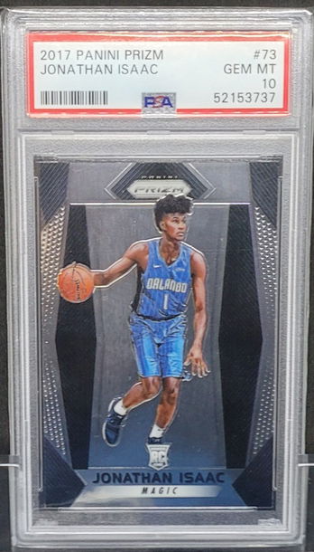 2017 PRIZM JONATHAN ISAAC SP RC #73 PSA 10 GEM MINT ROOKIE CARD MAGIC HOT!