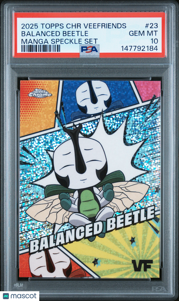 2025 Topps Chrome Veefriends Manga Speckle Set Balanced Beetle #23 PSA 10