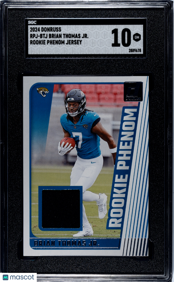 2024 Donruss Brian Thomas JR. #RPJ-BTJ Rookie Phenom Jersey SGC 10