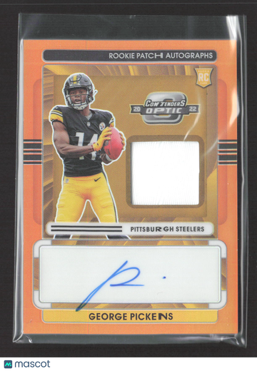 2023 Panini Contenders Optic Prizm George Pickens #RPA-GP Orange /25 Rookie Patch Autograph RC