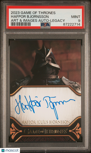 2023 Rittenhouse Game Of Thrones Art & Images Autographs H. Julius Bjornsson Insert #N/A PSA 9