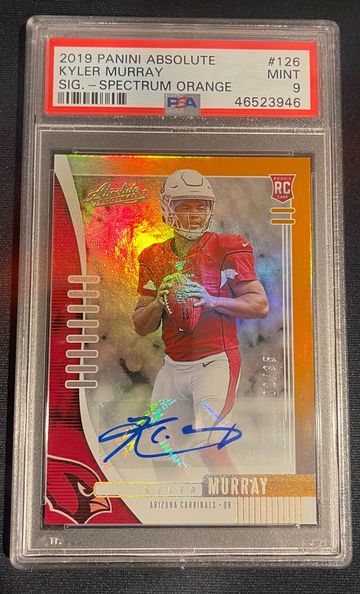 2019 Kyler Murray Absolute Spectrum Orange Auto /35 PSA 9
