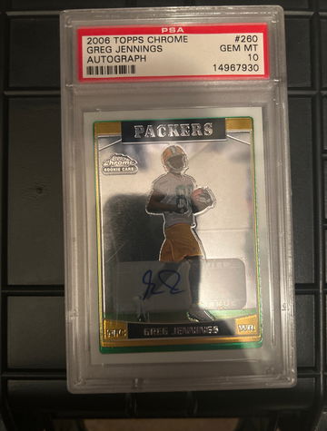 2006 Topps Chrome #260 Greg Jennings Auto PSA 10