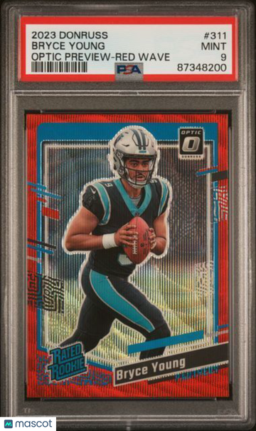 2023 Panini Donruss Bryce Young #311 Optic Preview Red Wave PSA 9