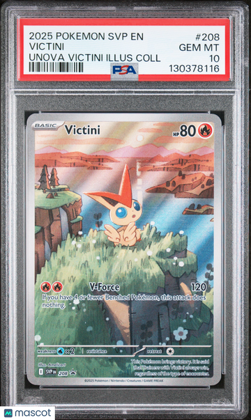 2025 Pokemon SVP EN-SV Black Star Promo Victini Unova Victini Illus Coll PSA 10 #208