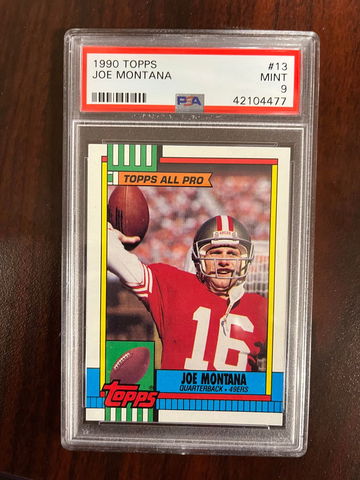 1990 Topps Joe Montana PSA 9