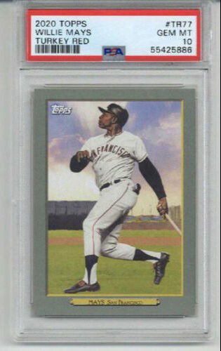 2020 TOPPS TURKEY RED WILLIE MAYS CARD SAN FRANCISCO GIANTS PSA 10 LOW POP