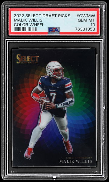 2022 Panini Select Draft Picks Malik Willis Color Wheel PSA 10 RC