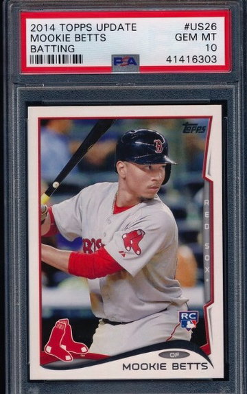 Mookie Betts 2014 Topps Update RC PSA 10
