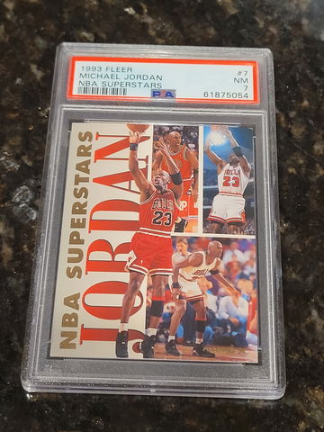 1993 Fleer Michael Jordan NBA Superstars PSA 7 NM #7