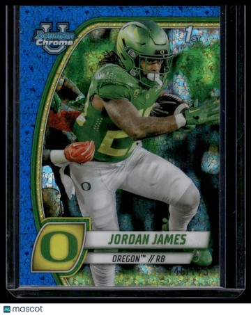 2024 Bowman University Chrome Jordan James #105 Blue Mini-Diamond Refractor SN