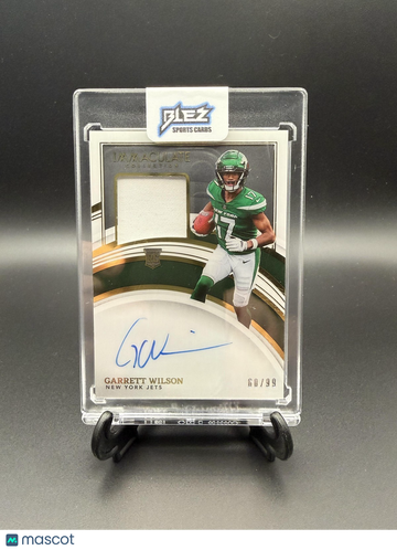 2022 Panini Immaculate Collection Garrett Wilson #105 SN MEM AU RC