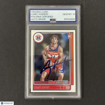 2021 Panini NBA Hoops Corey Kispert #212 NBA Hoops PSA 9 Auto 10