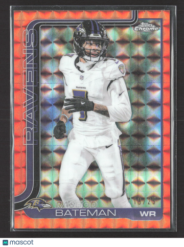 2025 Topps Chrome Rashod Bateman #21 Orange Prism 19/25