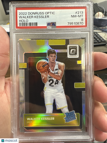 2022 Panini Donruss Optic Walker Kessler #213 Holo PSA 8