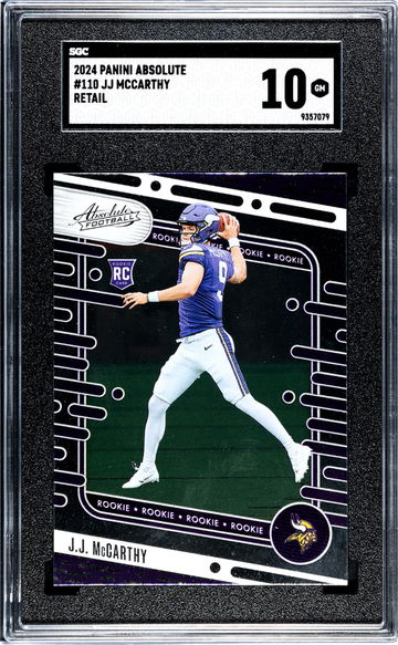 2024 Panini Absolute #110 Jj Mccarthy Retail SGC 10