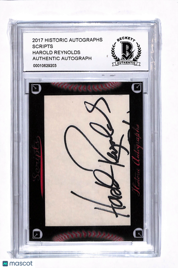 2017 Historic Autographs Scripts Harold Reynolds BGS Authentic