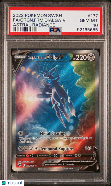 2022 Pokemon Sword & Shield Astral Radiance Orgn. FRM. Dialga V Astral Radiance Fa PSA 10 #177