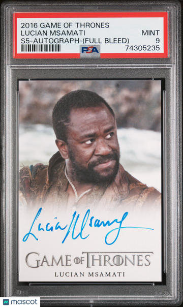 2016 Game Of Thrones Season 5-Autograph Lucian Msamati (Full Bleed) PSA 9