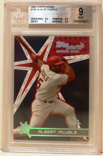 2001 Topps Stars #198 Albert Pujols (ROOKIE) BGS 9 MINT